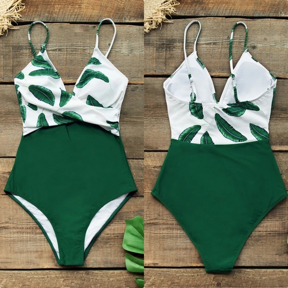 🧡5⭐Banana Leaf Twist Front Monokini - Picture 3 of 6